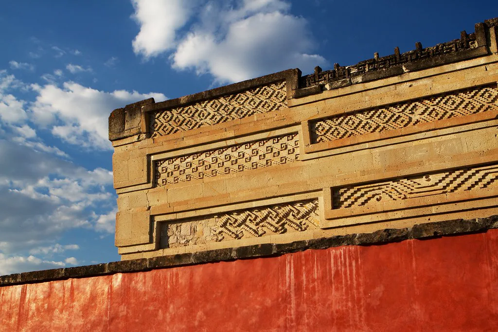 Zapotec stone fretwork at Mitla, outside the city of Oaxaca.
