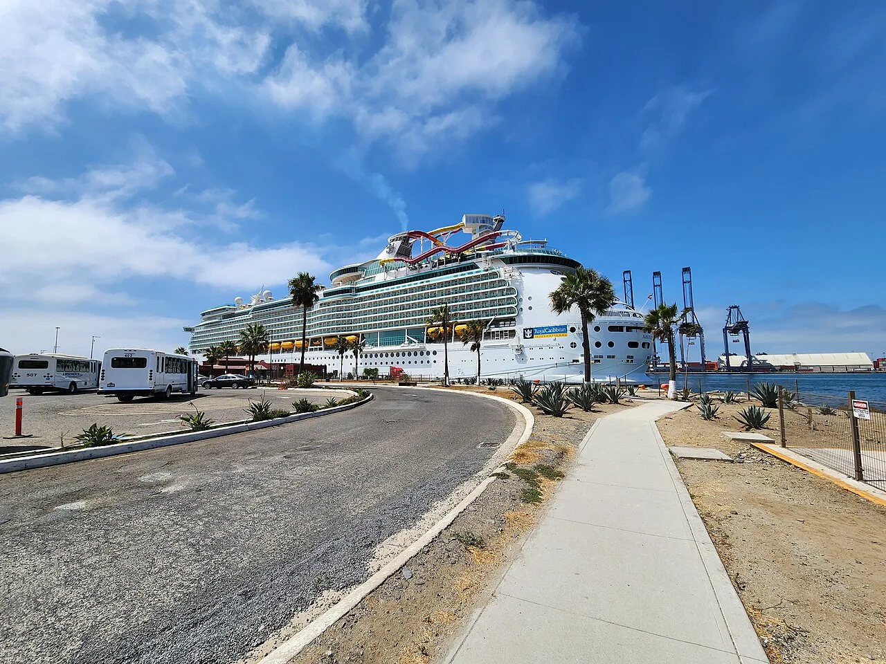 Navigator of the Seas cruise ship docked in Ensenada.