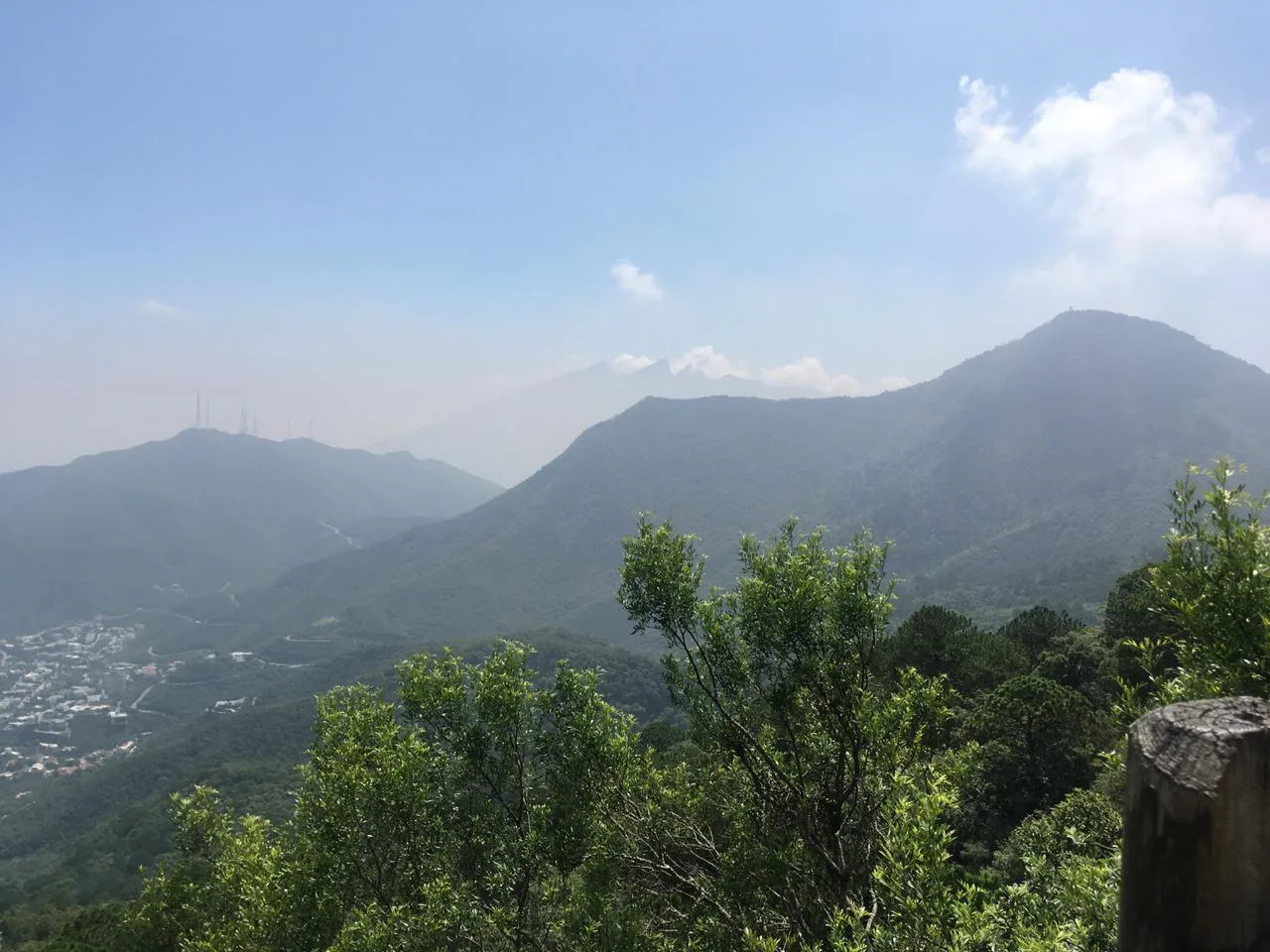 Forested mountain slopes at Parque Ecológico Chipinque, Monterrey.