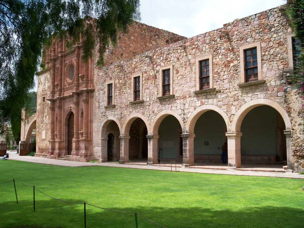 Arcaded stone building of the Museo Pedro Coronel in Zacatecas.